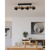Eglo lights HORNWOOD-Z ceiling light, wall light LED brown, black, 4-light sources, Colour changer