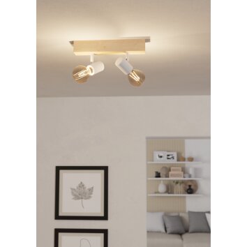 Eglo lights EGLO ceiling light, ceiling spotlight brown, white