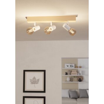 Eglo lights EGLO ceiling light, ceiling spotlight brown, white