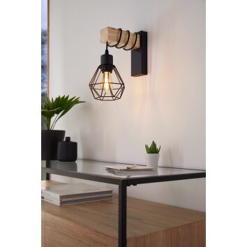 Eglo lights EGLO wall light brown, black, 1-light source