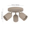 Eglo lights TILSTON ceiling light, ceiling spotlight sand-coloured, 3-light sources