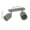Eglo lights TILSTON ceiling light, ceiling spotlight green, 2-light sources