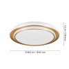 Eglo lights MOSCHETTA ceiling light LED gold, Colour changer
