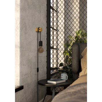 Eglo lights BUDDON wall light brown, black, 1-light source