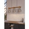 Eglo lights CAWTON hanging light brown, brushed steel, 3-light sources