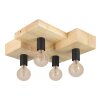 Eglo lights HALKIN ceiling light brown, black, 4-light sources