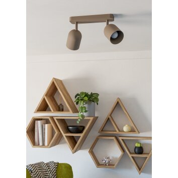 Eglo lights TILSTON ceiling light, ceiling spotlight sand-coloured, 2-light sources