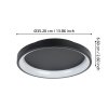Eglo lights LORETELLO ceiling light, wall and ceiling light LED black, Remote control