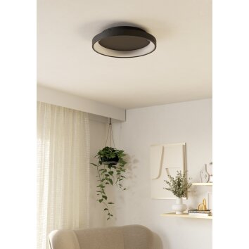Eglo lights LORETELLO ceiling light, wall and ceiling light LED black, Remote control