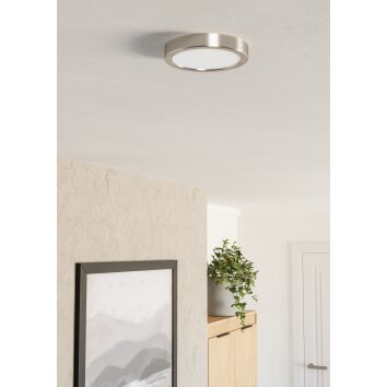 Eglo lights EGLO ceiling light LED matt nickel, Colour changer