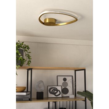 Eglo lights MOSCHELLA ceiling light LED brass, Colour changer