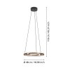 Eglo lights MEZZOMONTE hanging light LED bronze, black, Remote control