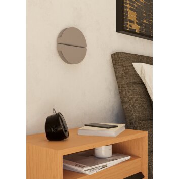 Eglo lights PIANOSA wall light LED sand-coloured, Colour changer