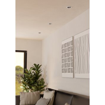 Eglo lights RGB recessed light LED black, white, Remote control, Colour changer