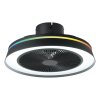 Eglo lights mit Ceiling fan light LED black, Remote control, Colour changer