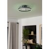 Eglo lights mit Ceiling fan light LED black, Remote control, Colour changer