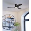 Eglo lights Bündiger Ceiling fan light LED black, Remote control, Colour changer