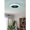 Eglo lights mit Ceiling fan light LED black, white, Remote control, Colour changer