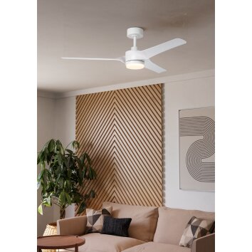 Eglo lights ORCUTT Ceiling fan light LED matt white, Remote control