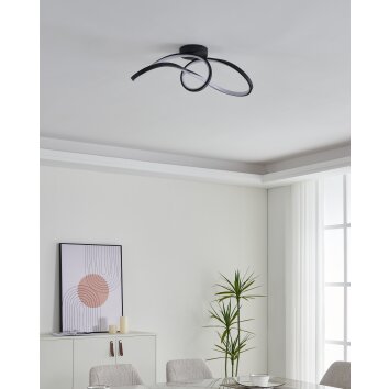 Eglo lights CALAROSSA-Z ceiling light LED black, Colour changer