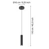 Eglo lights BALAMORTA-Z hanging light LED black, Colour changer