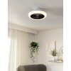 Eglo lights mit Ceiling fan light LED black, white, Remote control