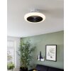 Eglo lights mit Ceiling fan light LED black, white, Remote control