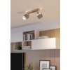 Eglo lights BELLIZZI ceiling light, ceiling spotlight matt nickel