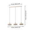 Eglo lights VALDIOLA hanging light brass, sand-coloured