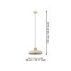 Eglo lights VALDIOLA hanging light brass, sand-coloured
