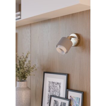 Eglo lights BELLIZZI ceiling spotlight, wall light matt nickel