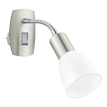 Eglo lights EGLO plug-in light chrome, matt nickel
