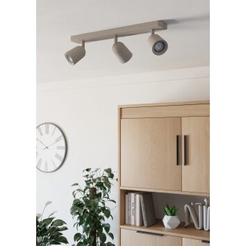 Eglo lights CAMALDOLI ceiling light, ceiling spotlight sand-coloured