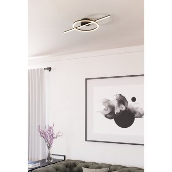 Eglo lights AGOSTINO ceiling light LED black, Colour changer