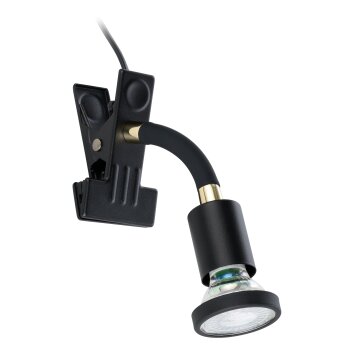 Eglo lights EGLO clamp-on light LED brass, black