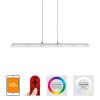 Leuchten Direkt LOLAsmart-NELE Pendant Light LED matt nickel, 5-light sources, Remote control, Colour changer