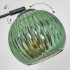 Koyoto globe light, floor lamp blue, green, coppery, 5-light sources
