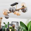 Chehalis ceiling light, globe light gold, black, 8-light sources
