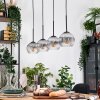 Koyoto hanging light, globe light, pendant light Ecru, black, 4-light sources