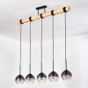 Koyoto hanging light, globe light, pendant light Ecru, black, 5-light sources