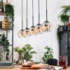 Koyoto hanging light, globe light, pendant light Ecru, black, 5-light sources