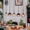 Koyoto hanging light, globe light, pendant light Ecru, black, 5-light sources