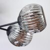 Ripoll ceiling light, globe light chrome, Smoke-coloured, 6-light sources