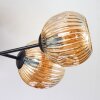Ripoll ceiling light, globe light Amber, 6-light sources