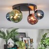 Chehalis ceiling light, globe light blue, green, coppery, 4-light sources