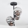 Chehalis ceiling light, globe light 33 cm Smoke-coloured, 4-light sources