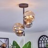Chehalis ceiling light, globe light 33 cm Amber, Smoke-coloured, 4-light sources