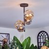 Chehalis ceiling light, globe light 33 cm Amber, Smoke-coloured, 4-light sources