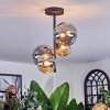 Chehalis ceiling light, globe light 33 cm Amber, Smoke-coloured, 4-light sources