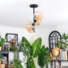 Chehalis ceiling light, globe light 33 cm Amber, 4-light sources